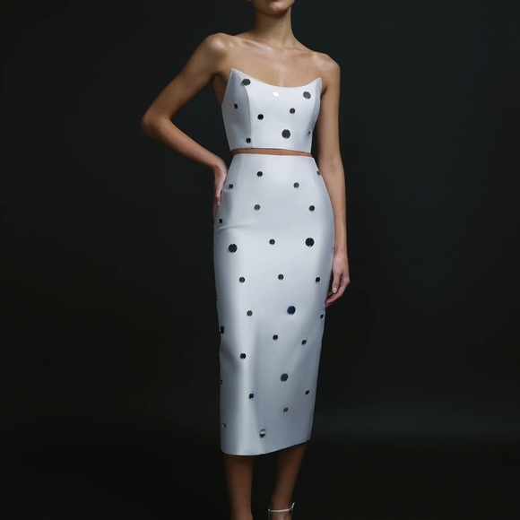 NDS the LABEL STRAPLESS CORSET TOP WITH MIRROR DETAILS - Picture 4 of 7